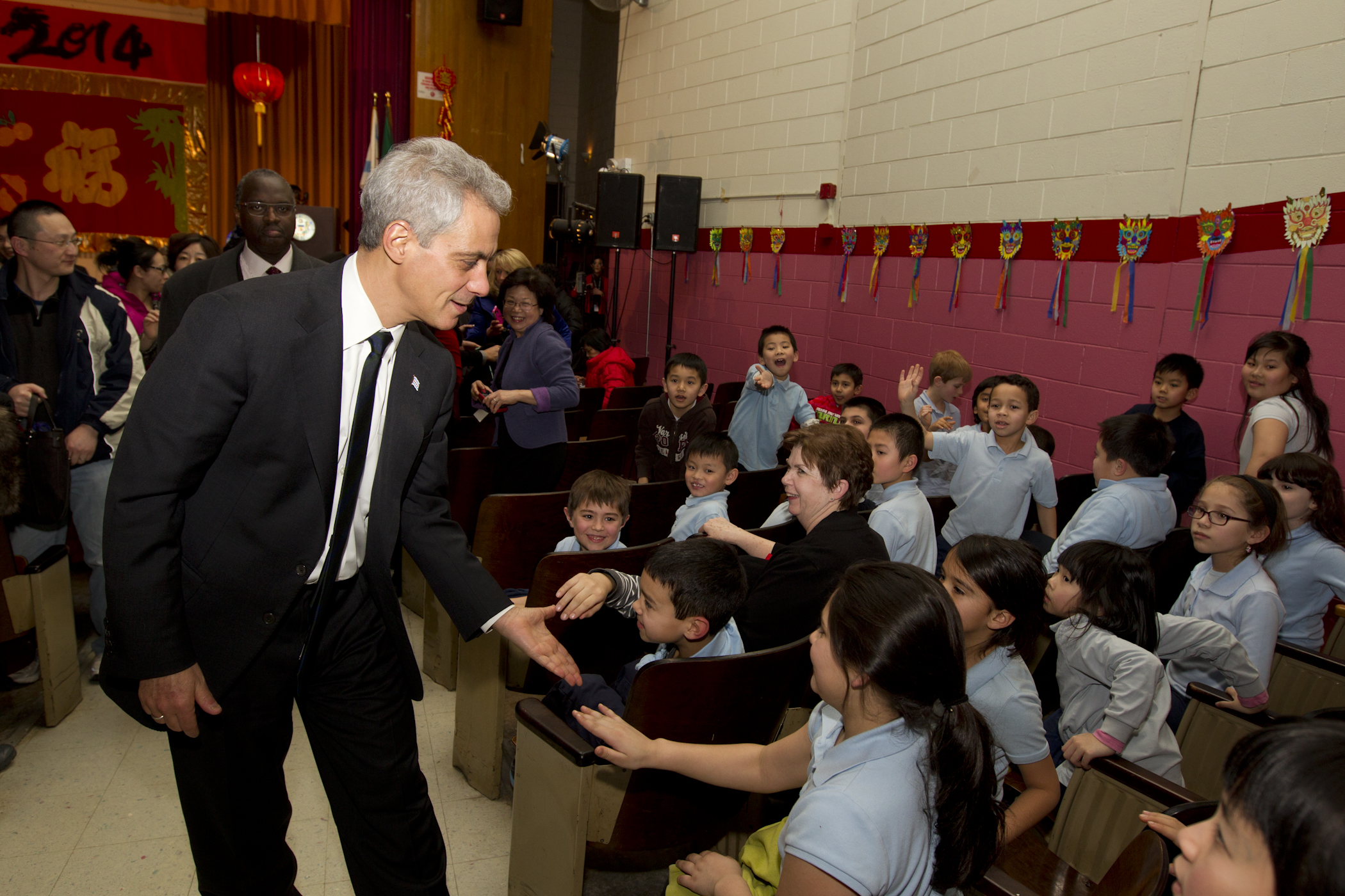 Mayor Emanuel joins community members and students from Robert Healy Elementary School to celebrate the Chinese Lunar New Year and bring in the year of the Horse